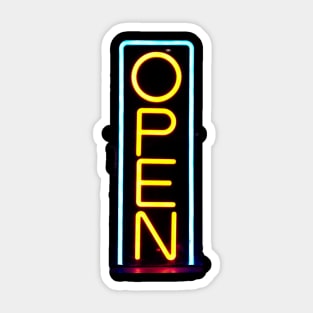 OPEN NEON Sticker